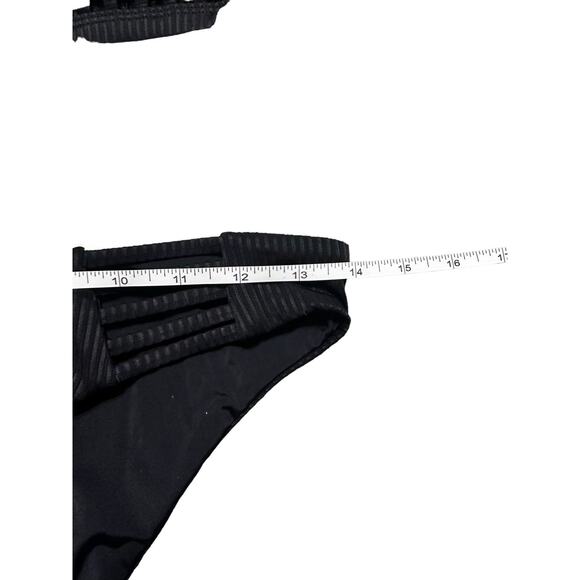 TiniBikini Black Two Piece Cut Outs Size XS NEW - Picture 5 of 5